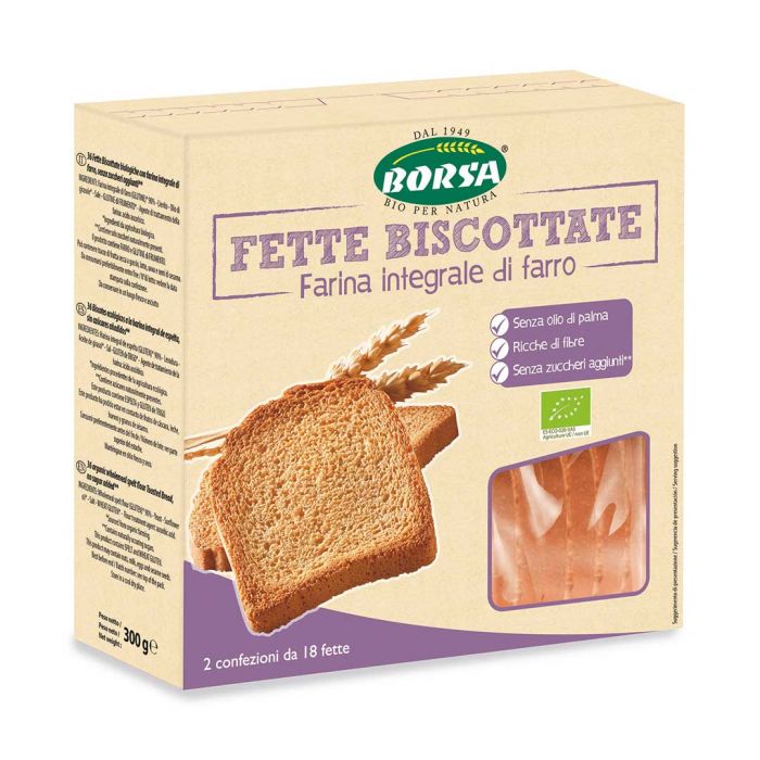 Trevisan Fette Biscottate Integrali Al Farro Biologiche Conf. da 34